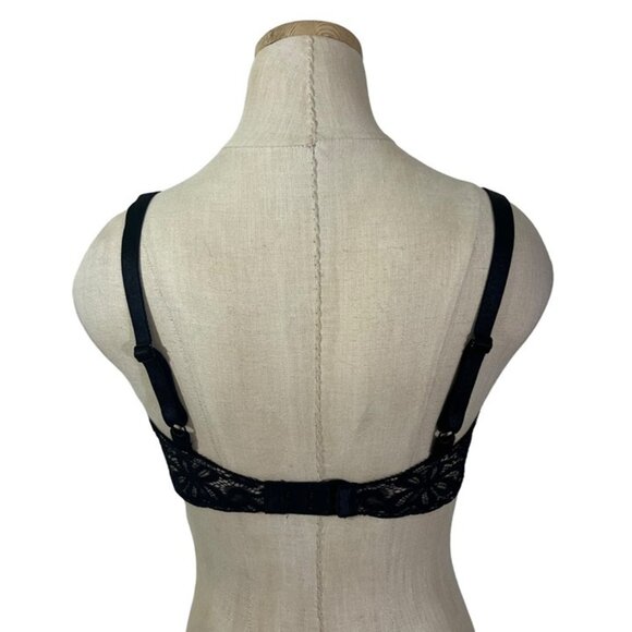 Wacoal bra women's 32DDD black lace lightly padded - Picture 4 of 9